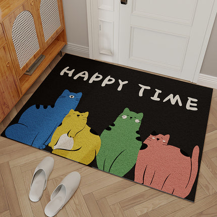 Entryway rug floor mats for home, silk loop high elasticity front door mat household doormat indoor door mats welcome mat