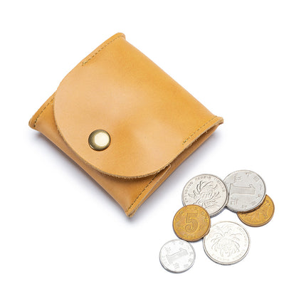 Compact Leather Moon Pocket Squeeze Coin Pouch, Earphone Pouch, Coin Clip Pouch, Cash Tray Pouch Wallet