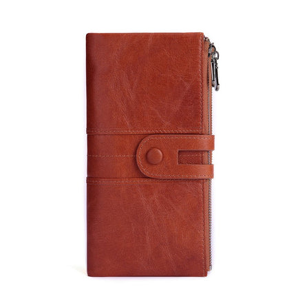 Women's Wallet Leather Phone Case Leather Case Long Credit Card Holder Minimalist Coin Purse Large Capacity Zipper Clutch