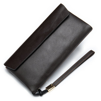 Soft Leather rfid Wallet, Women's Leather Wallet, Chain Clutch with Wrist Strap Trifold Long Wallet, Women's Bag Credit Card Holder