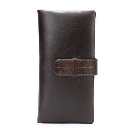 Herren-Geldbörse aus Leder, Ausweishalter, Geldbörse, Münze, lange Clutch, Bifold-Business-Tasche, Geldbörse, Herren-Geldbörse