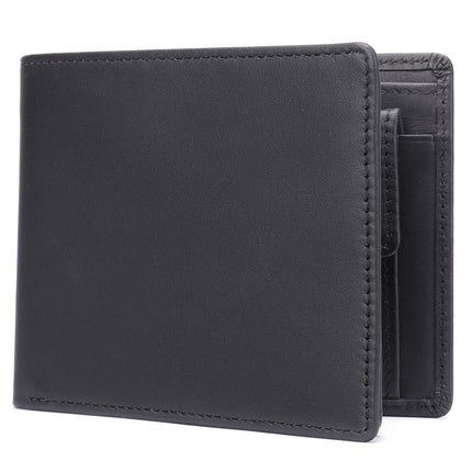 Short Genuine Leather Wallets for Men - RFID Blocking Security Slim Purse Wallet with Money Clip Coin Pocket