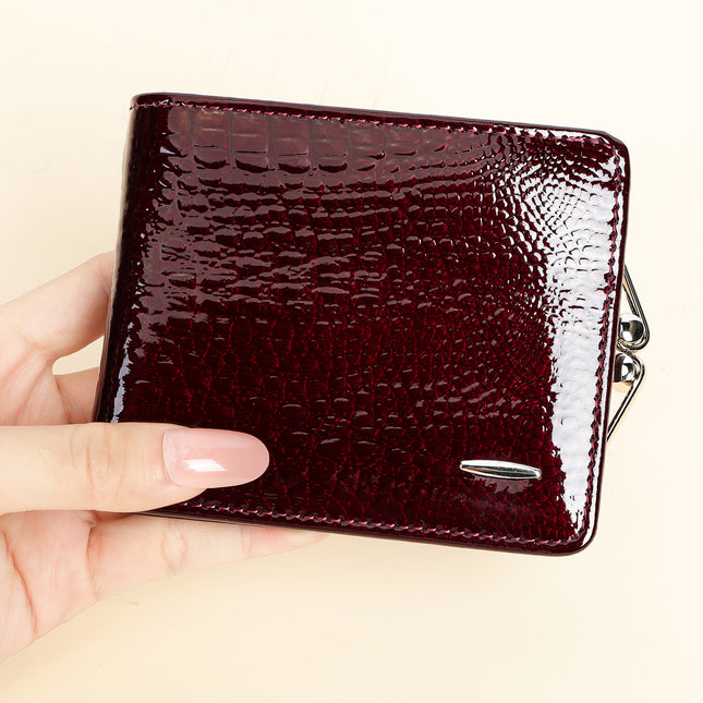 Womens Wallet Small Ladies Compact Bifold Leather Vintage Coin Purse With Cash Pocket Card Holder Coin Pouch