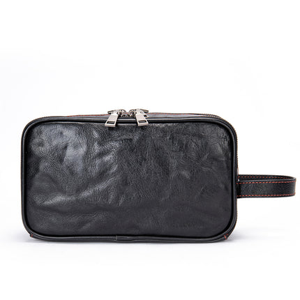 Leder-Handgelenk-Clutch-Geldbörse für Herren, Geschäftsreisen, Handyhalter, Organizer, Armband, Tasche, Münzfach, Handtasche