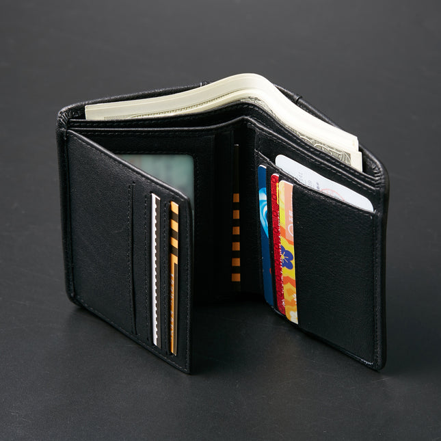 Leather Pouch for Men,Leather Credit Card Holder for Men Thin Bifold Wallet, Slim Front Pocket Minimalist Wallet Card Case Coin Purse