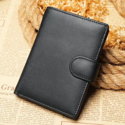 Wallet for Men-Genuine Leather Bifold Wallet With ID Window,Functional Compact Leather Wallet for Men Coin Purse