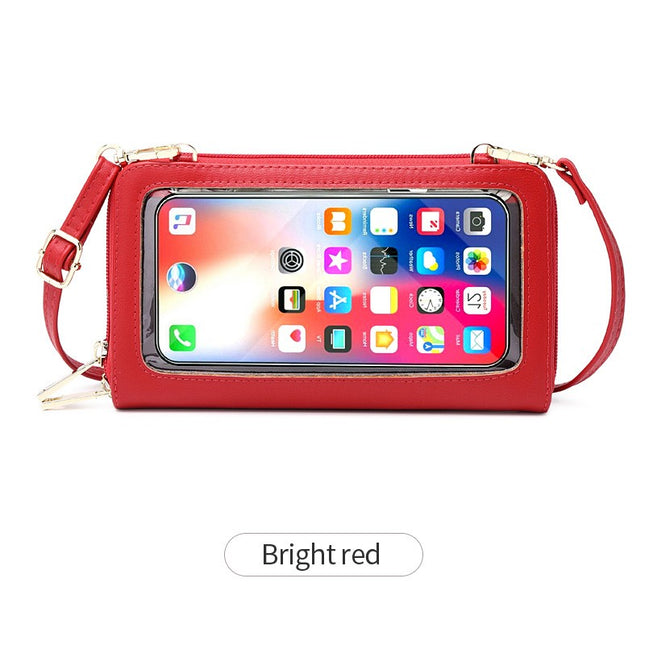 Long Wallet Women RFID Anti Theft Brush Touchscreen Phone Bag Hundred Crossbody Wallet Long Small Bag