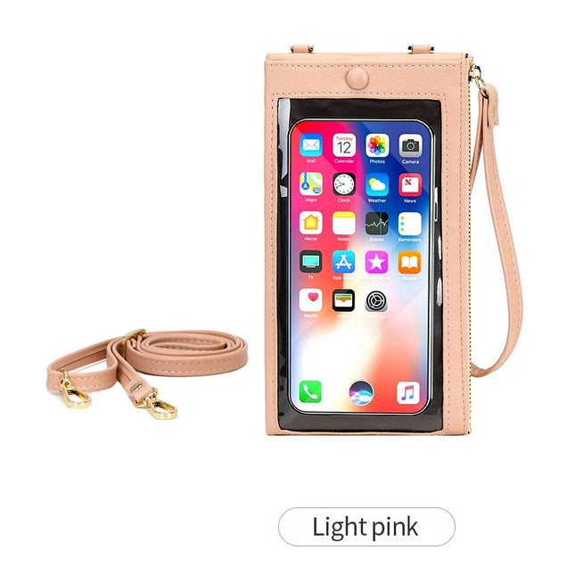 Women's touch screen cell phone bag, small crossbody purse wallet with credit card slots, touch screen cell phone bag