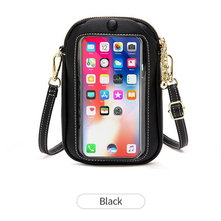 Touch Screen Small Bag Women Mini Shoulder Crossbody Bag Women Bag Touch Screen Mobile Phone Bag Female