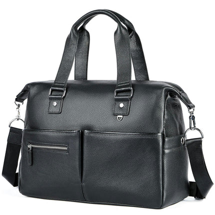 Genuine Leather Briefcase Laptop Bag Messenger Shoulder Handbag Men And Women