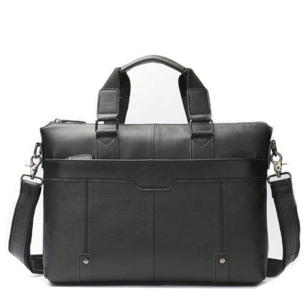 Business Handbag Genuine Leather Briefcase Laptop Messenger Bags for Men Simple and Casual