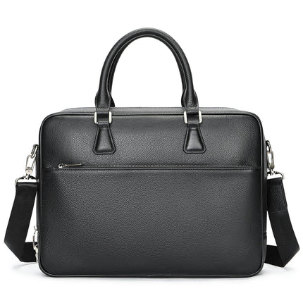 Genuine Leather Laptop Bag, Men's Messenger Briefcase Business Satchel Handbag Shoulder Bag