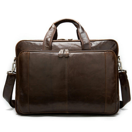 Men's Genuine Leather Bag Computer Business Briefcase Casual Handbag Shoulder Crossbody Bag