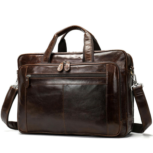 Handbag For Men Genuine Leather Laptop Bag Briefcase Men's Business Travel Large Capacity Travel Bag