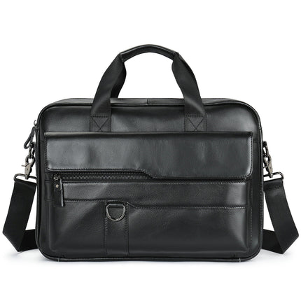 Genuine Leather Computer Bag Men's Briefcase Men's Business Handbag Shoulder Crossbody Bag