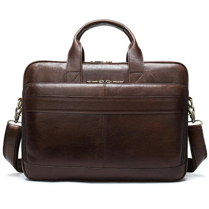 Handbag Business Briefcase Men's Bag Shoulder Crossbody Bag Men's Genuine Leather Bag Computer Bag