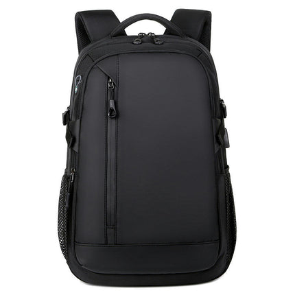 Men's Backpack Business Travel Bag Simple Computer Backpack with USB Charging Port