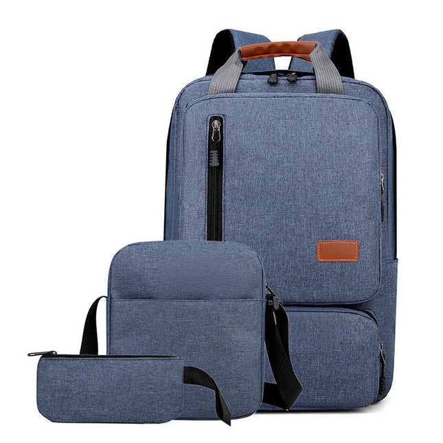 Three Piece Bbackpack Laptop Backpack Business Men's Backpack Large Capacity Backpack