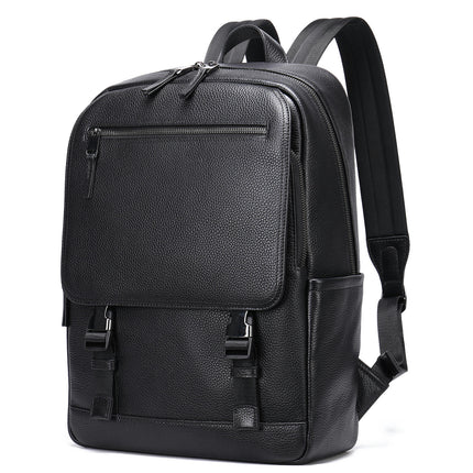 Men's Backpack Genuine Leather Laptop Backpack for Men Bookbag Rucksack for Work Travel