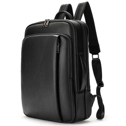 Genuine Leather Men Multifunctional Backpack Large Capacity Handbag Business Computer Backpack