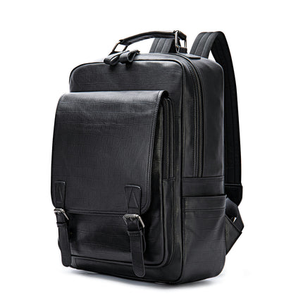 Laptop Backpack Men's Genuine Leather Backpack Leisure travel waterproof backpack