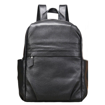 Business Commuting Backpack Large Capacity Backpack Genuine Leather Laptop Backpack