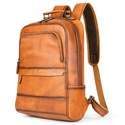 Genuine Leather Backpack for Mens Laptop Backpack for Men Vintage Large  Daypack