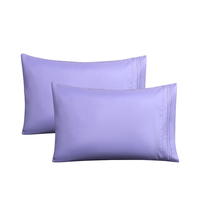 Plain Brushed Pillowcases Embroidered Pillowcases pillowcase, 2 Piece Set Queen Size Pillowcases For Home