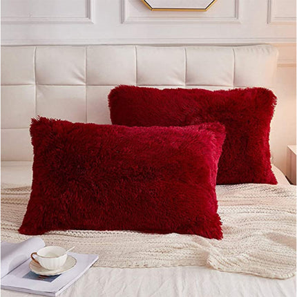 1pcs Long Faux Fur Soft Decorative Pillow Cover Rectangle Fluffy Pillow Cover Velvet Plush Cushion Cover Decorative Pillow Cover