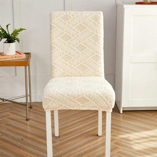 1 Pack Dining Room Chair Covers Kitchen Chair Covers , Elastic Sofa Chair Covers Sofa Cover -Solid Color Jacquard Pattern