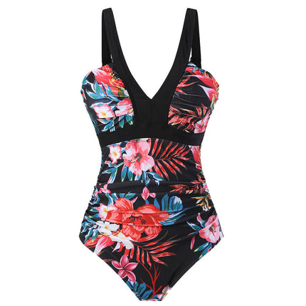 Women's One Piece Swimsuits V Neck Bathing Suit Backless Swimming Suits