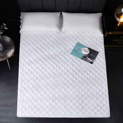 Waterproof mattress protector solid color quilted fitted mattress cover super soft bed cover fitted sheet