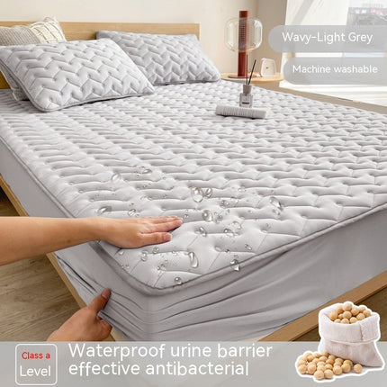 Quilted Fitted sheet Queen Mattress Cover, Waterproof Mattress Protector, Deep Pocket Elastic, Breathable Soft Bed Sheet