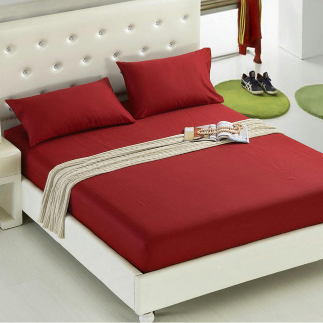 Queen size mattress with deep pocket bed sheet brushed cotton fitted sheet mattress cover bed sheet