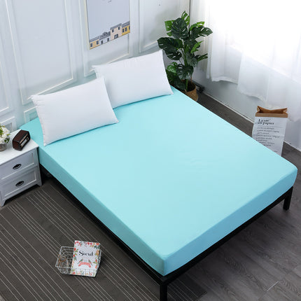 Waterproof Microfiber Wrinkle Resistant Fitted Sheet Queen Size Deep Pocket Mattress Sheet Soft Fitted Sheet