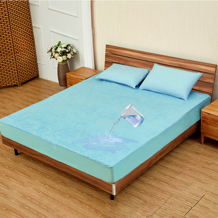 Waterproof Mattress Protector Bamboo Fiber Towel Fabric Fitted Mattress Cover Soft Bed Cover Fitted Sheet