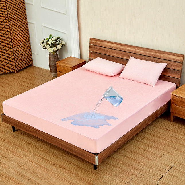 Waterproof Mattress Protector Bamboo Fiber Towel Fabric Fitted Mattress Cover Super Soft Bed Cover Fitted Sheet