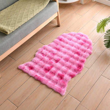 Tapis en fausse fourrure de lapin, pour salon, intérieur, canapé, chambre à coucher, mignon, doux, pour enfants, lavable, antidérapant