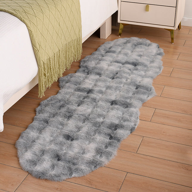 Bedroom Rug Ultra Fluffy Faux Rabbit Fur Rug, Super Soft Carpet Anti-Slip Floor Mat  Rug Suitable as Living Room Bedroom Kids Room