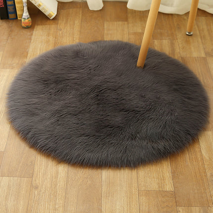 Ultra Soft Faux Wool Chair Rug - Non-Slip Puffy Wool Are Rug for Bedroom Floor Sofa Living Room and Other Floor Decorations 1