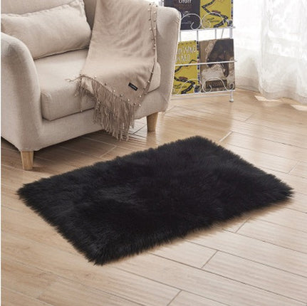 Sheepskin Rug-Faux Fur Sheepskin Rug for Living Room-Fluffy Washable Rug for Bedroom- Room Decor