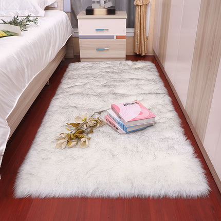 Artificial Wool Rugs, Soft White Pile Rugs Artificial Sheepskin Rugs for Bedroom Living Room Children's Room Decoration