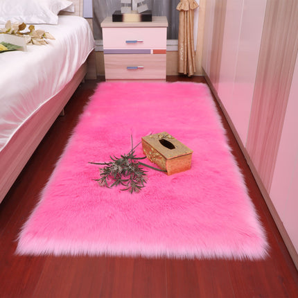 Artificial Wool Rugs, Soft Pile Rugs Artificial Sheepskin Rugs for Bedroom Living Room Children's Room Decoration