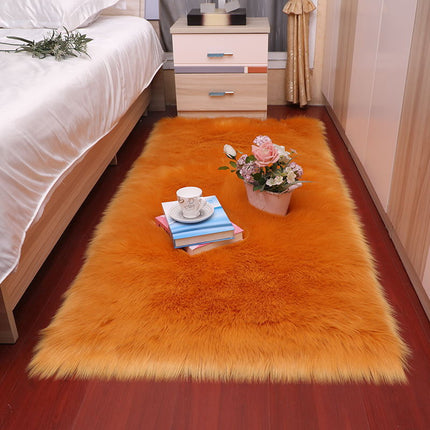 Artificial Wool Rugs, Soft White Pile Rugs Artificial Sheepskin Rugs for Bedroom Living Room Children's Room