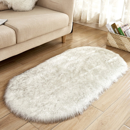 Super Soft Fluffy Faux Sheepskin Rug Plush Silk Shaggy Pile Rug, Bedroom Living Room Kids Room Decorative Bedside Rugs