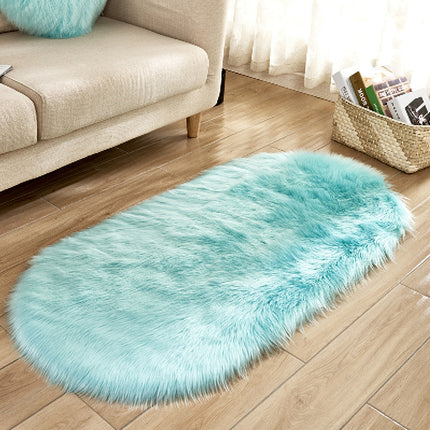 Super Soft Fluffy Faux Sheepskin Rug Plush Silk Shaggy Pile Rug, Bedroom Living Room Kids Room Decorative Rugs