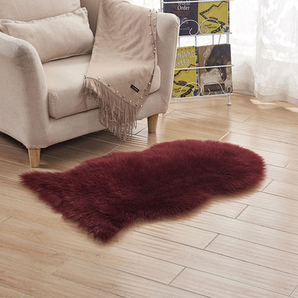 Artificial Fur Wobble Rule Rug Faux Wool Chair Covers Seat Cushions Soft Fluffy Shaggy Area Rugs, Bedroom Sofa Floor Rugs