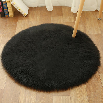 Soft Faux Wool Chair Rug - Non-Slip Puffy Wool Are Rug for Bedroom Floor Sofa Living Room and Other Floor Decorations