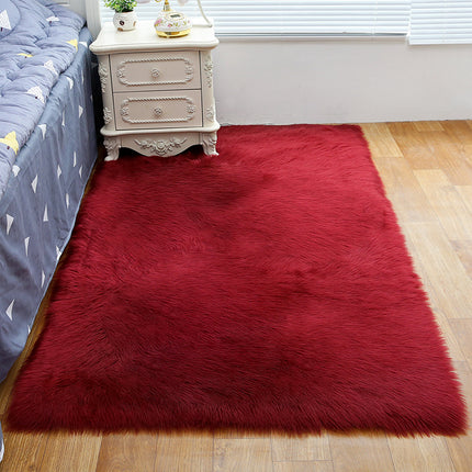 Tapis en fausse peau de mouton, à poils longs, pour chambre à coucher, canapé, sol, maison, chambre à coucher, chaises, décoration de sol