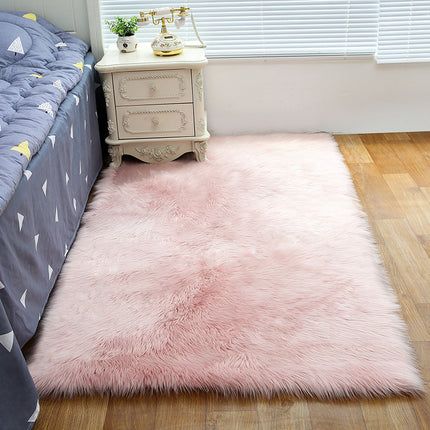 Faux Sheepskin Fluffy Area Rugs Bedroom Shaggy Rugs Sofa Floor Rugs Home Room Bedroom Chairs Floor Decoration